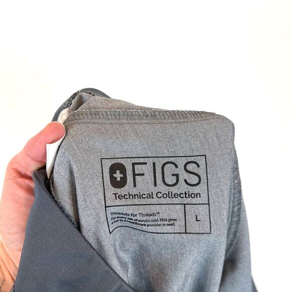 Figs Kade Cargo Scrubs Pants Women's Size Large Graphite Workwear Straight Leg - Picture 6 of 6